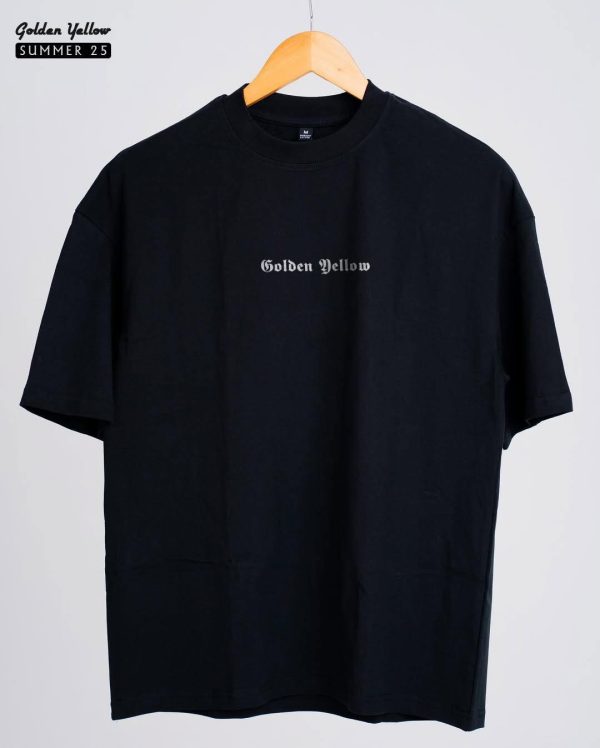 IMG_7846 Solid Black Oversize T-shirt