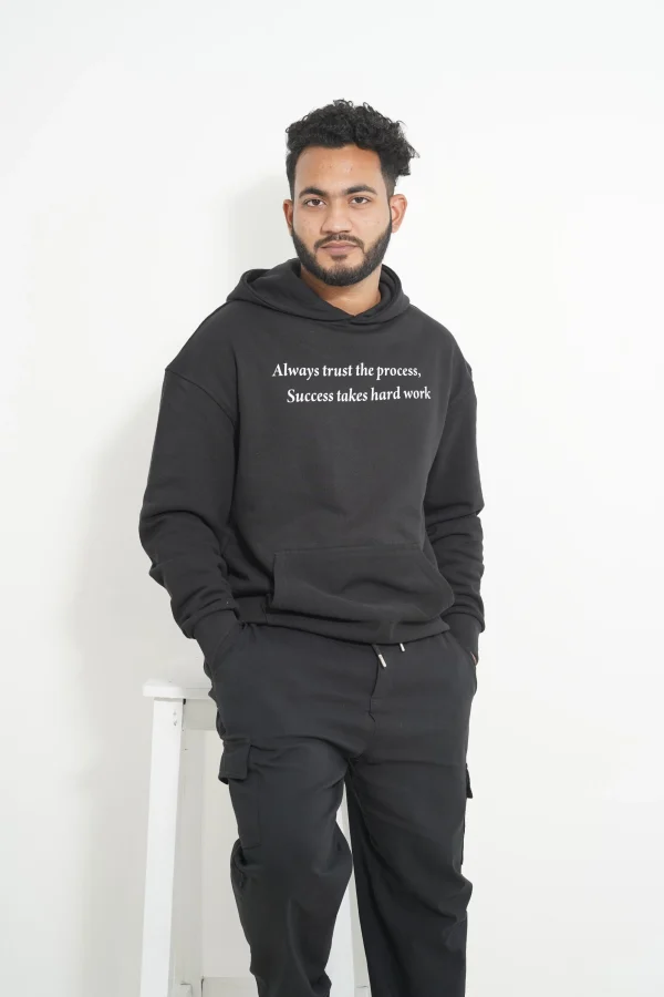 Wings black print Hoodie