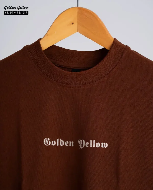 Golden Yellow 12 Solid Amber Oversize T-shirt
