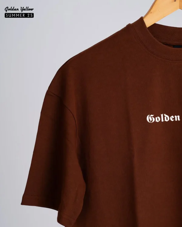Golden Yellow 17 Solid Amber Oversize T-shirt