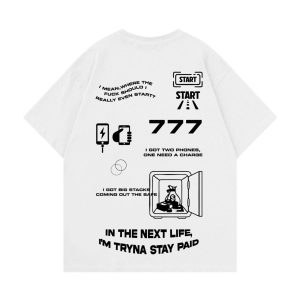 777 oversize white t-shirt