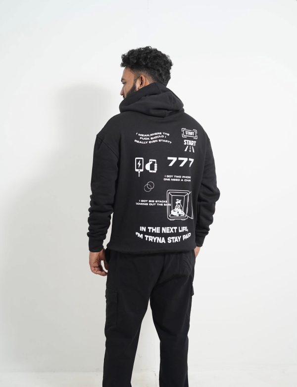 IMG_8307 777 Black Printed Hoodie