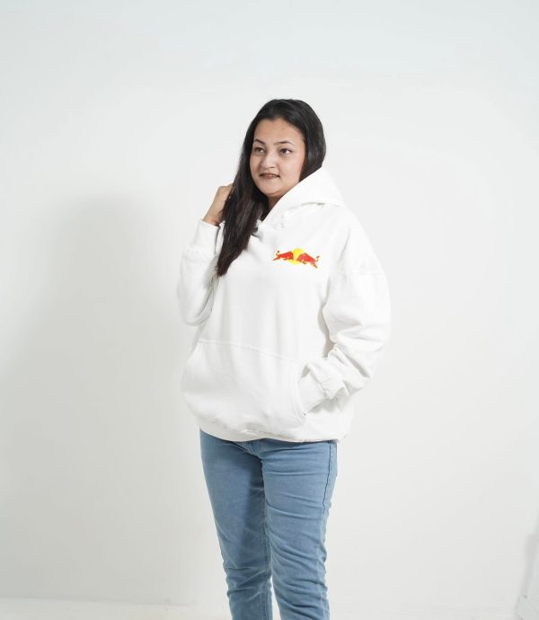 Redbull White Printed Hoodie