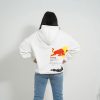 Redbull White Printed Hoodie