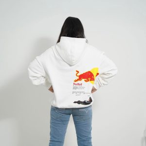 Redbull White Printed Hoodie