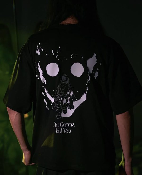 Men's/Unisex Oversized Black Graphic Tee