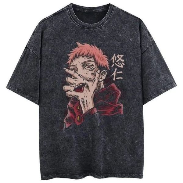 Sukuna Acid Wash Oversize T-shirt