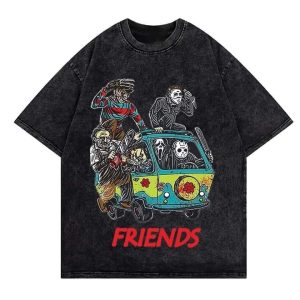 Slasher Squad Acid Wash Oversize T-shirt