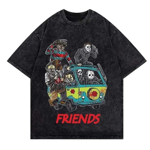 Slasher Squad Acid Wash Oversize T-shirt