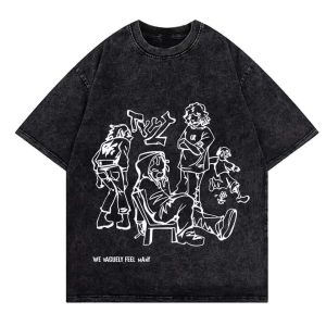 Vaguely Many Acid Wash Oversize T-shirt