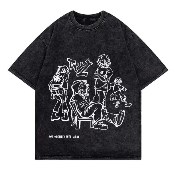 Vaguely Many Acid Wash Oversize T-shirt