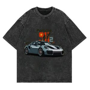Porsche 911 GT2 Acid Wash Oversize T-shirt