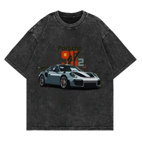 Porsche 911 GT2 Acid Wash Oversize T-shirt