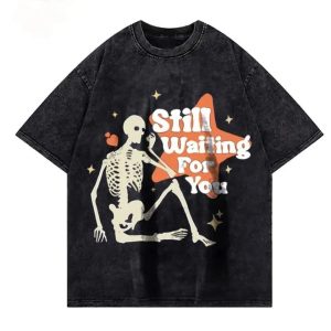Still Waiting Acid Wash Oversize T-shirt