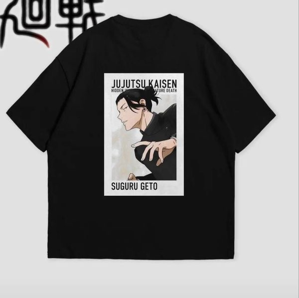 IMG_8428 Suguru Geto Oversized Black Graphic Tee