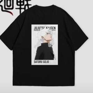Satoru Gojo Oversized Black Graphic Tee