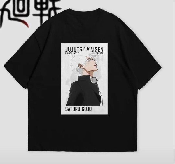 Satoru Gojo Oversized Black Graphic Tee