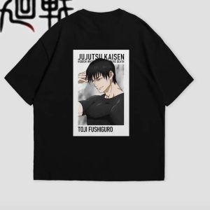 Toji Fushiguro Oversized Black Graphic Tee