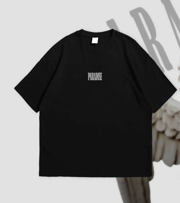 IMG_8433 Paradise Oversized Black Graphic Tee