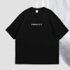 The White Dove Oversized Black Graphic Tee