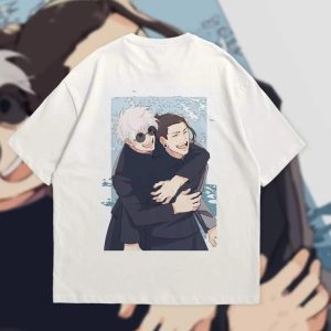 IMG_8437 Gojo & Geto Oversized White Graphic Tee