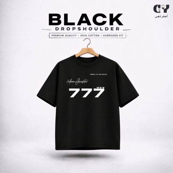 777 oversize black t-shirt