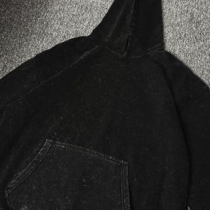 Acid Wash  Black Hoodie