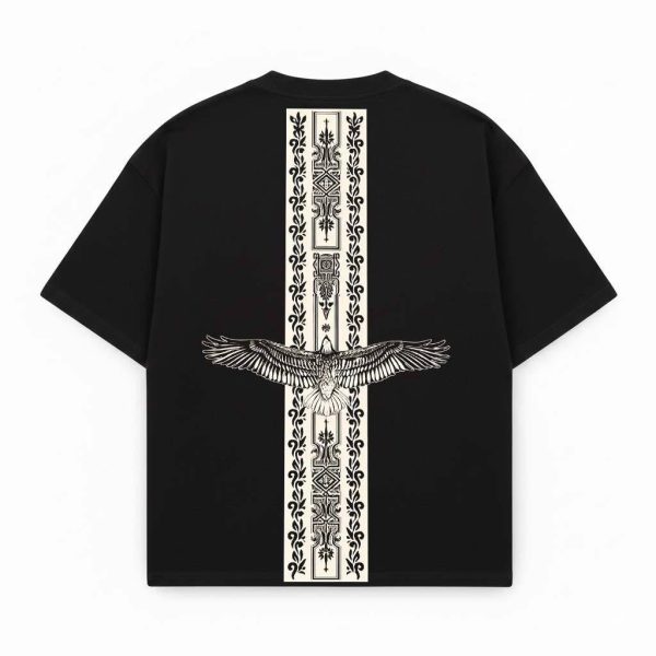 Hawkline oversize black t-shirt