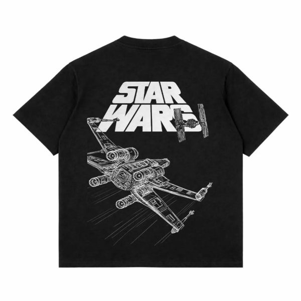 STAR WARS oversized black drop sholder t- shirt