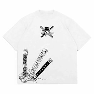 ZORO WHITE PREMIUM OVERSIZED TSHIRT