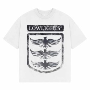 LOWLIGHTS WHITE PREMIUM DROPSHOULDER T-SHIRT