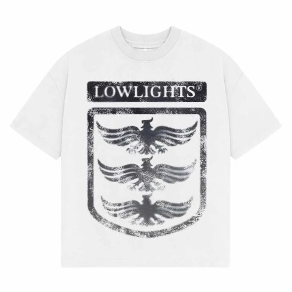 IMG_2827 LOWLIGHTS WHITE PREMIUM DROPSHOULDER T-SHIRT