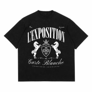 L'EXPOSITION oversized drop sholder t- shirt