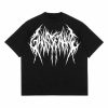 Metallic Oversize black  t-shirt