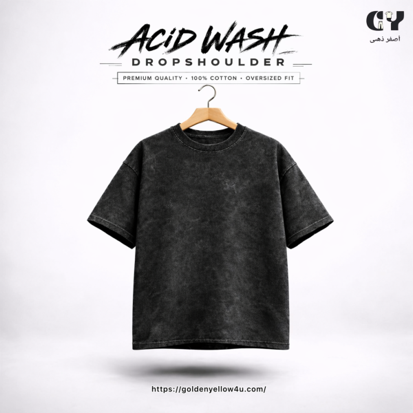 photo-output Solid Acid Wash Oversize T-shirt