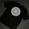 Black Baroque Mandala Dropshoulder t shirt