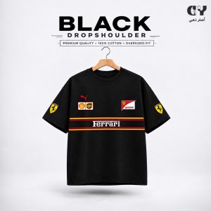 WhatsApp Image 2026-09-21 at 4.43.35 PM Scuderia Ferrari Black Racing Oversized Tee