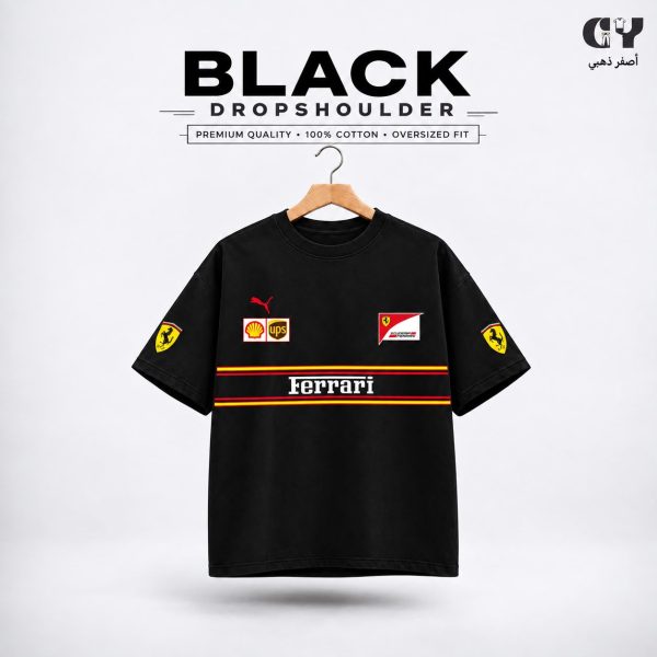 Scuderia Ferrari Black Racing Oversized Tee